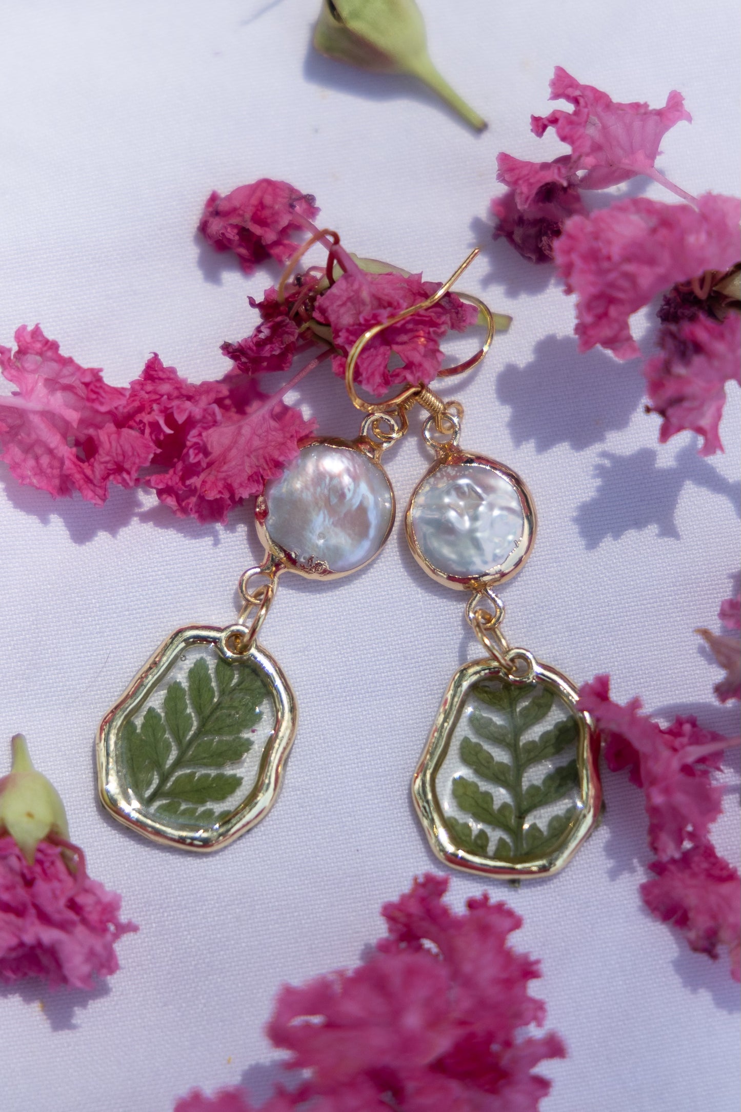 Pearly Fern Earrings