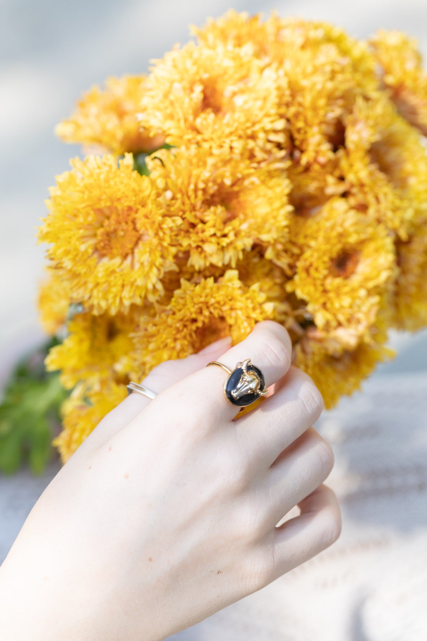 Black Bull Adjustable Ring