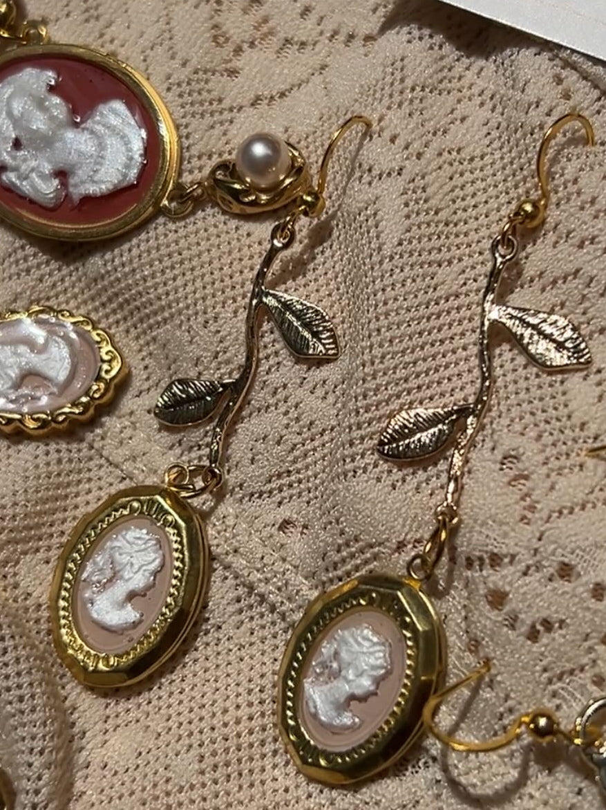Cameo Locket Earrings