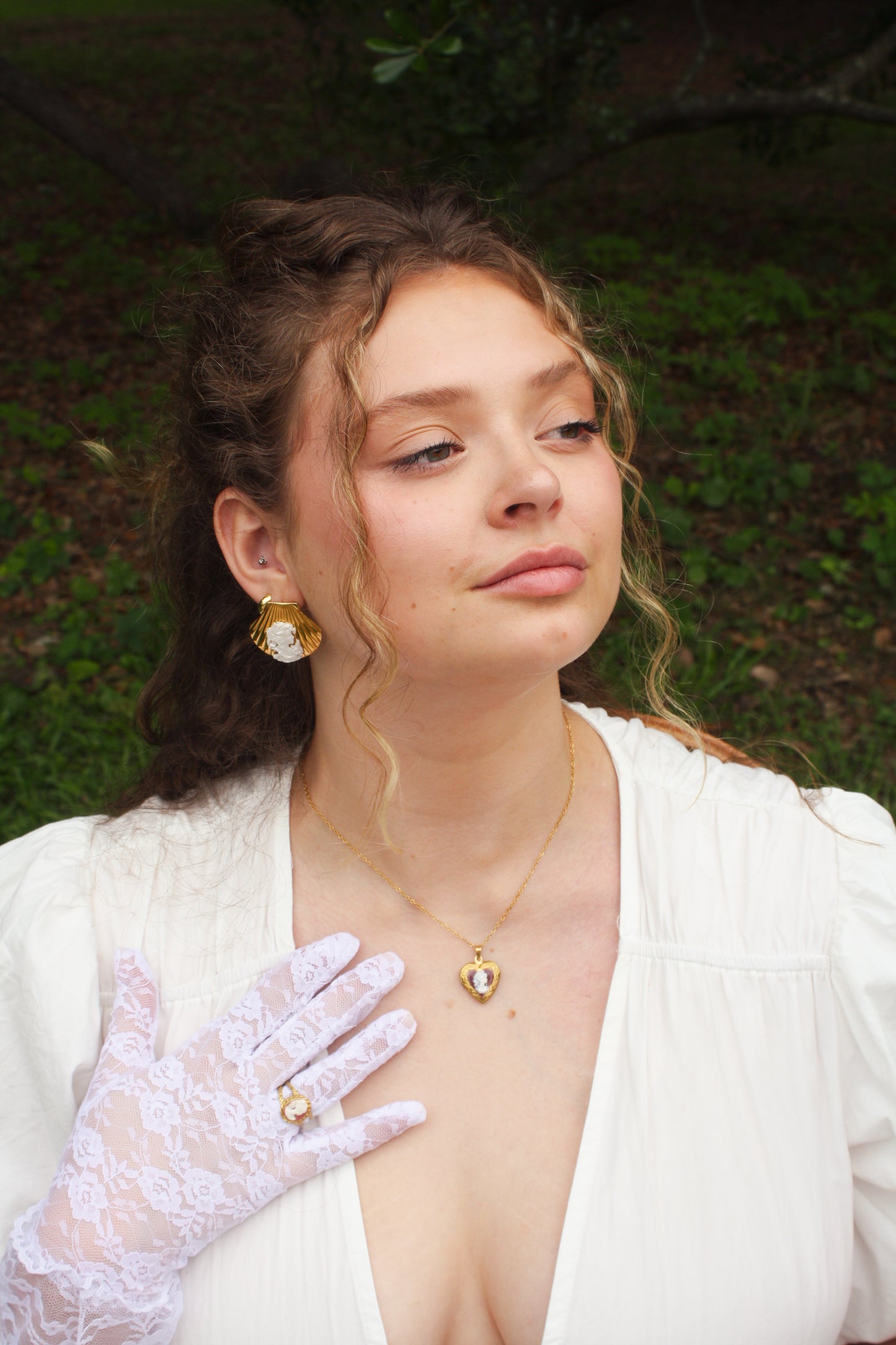 Cameo Shell Earrings