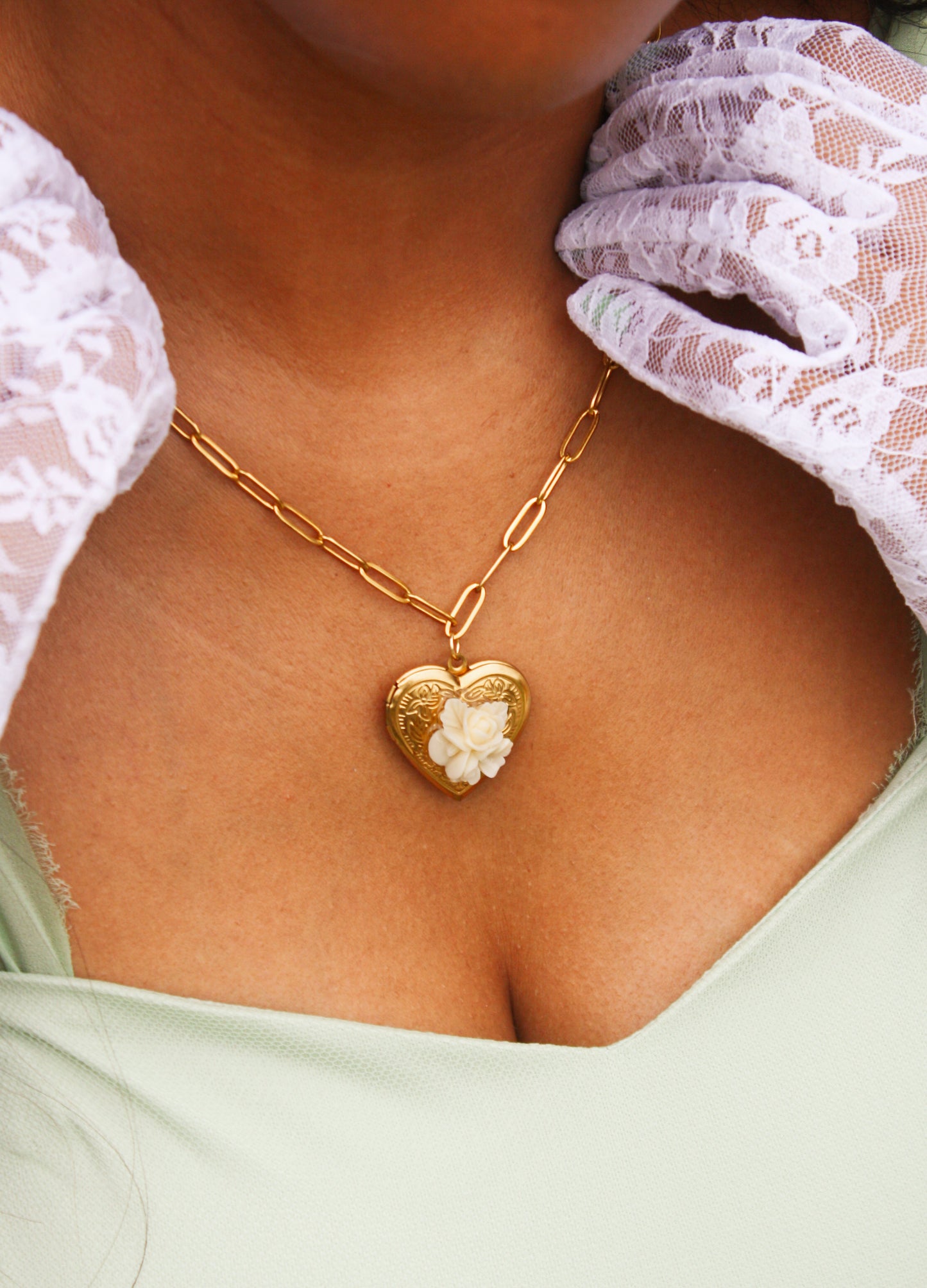 Floral Cameo Locket