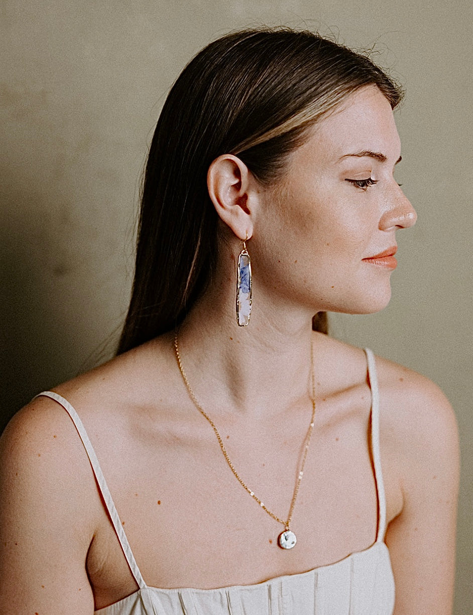 Purple Daisy Earrings
