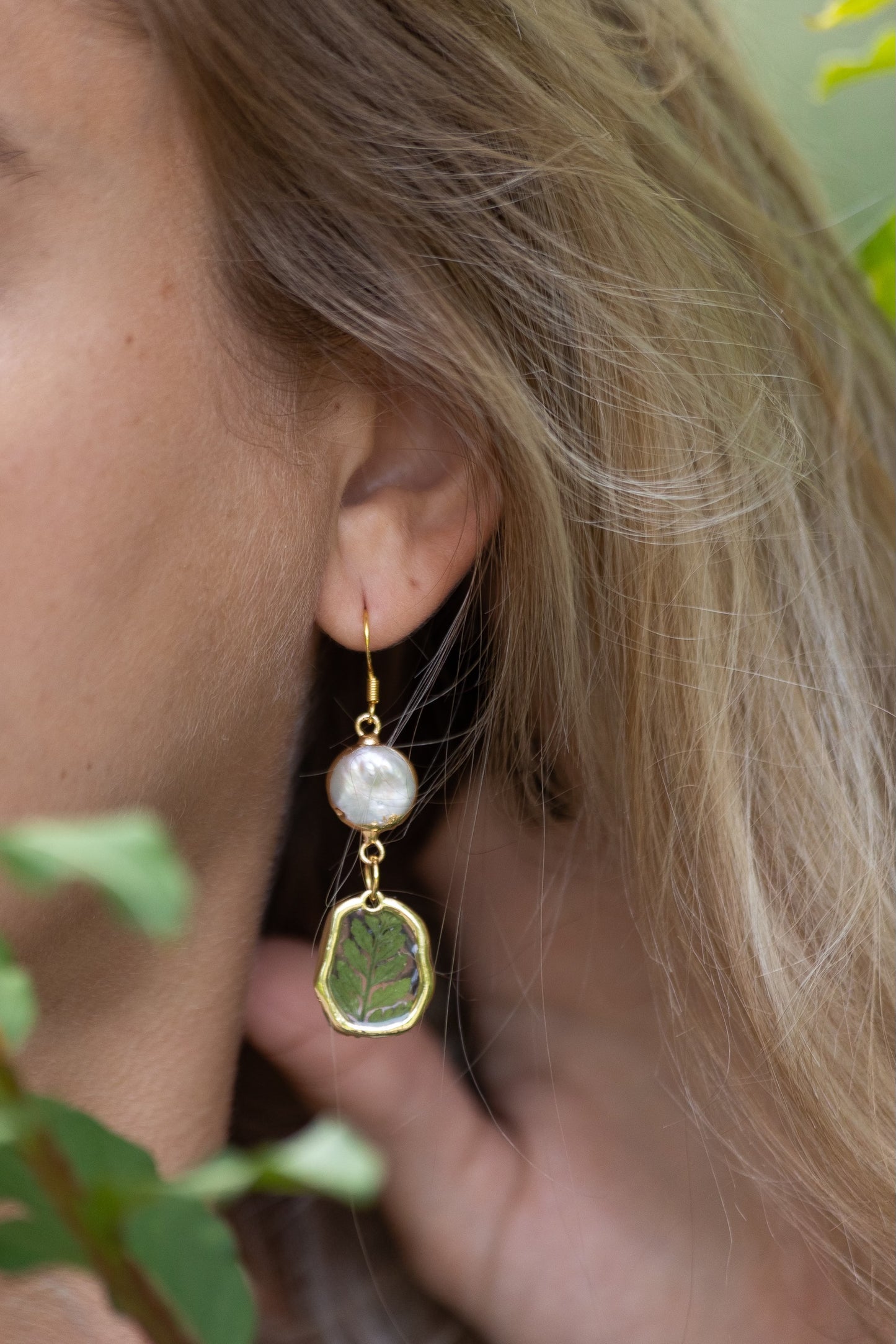 Pearly Fern Earrings