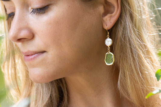 Pearly Fern Earrings