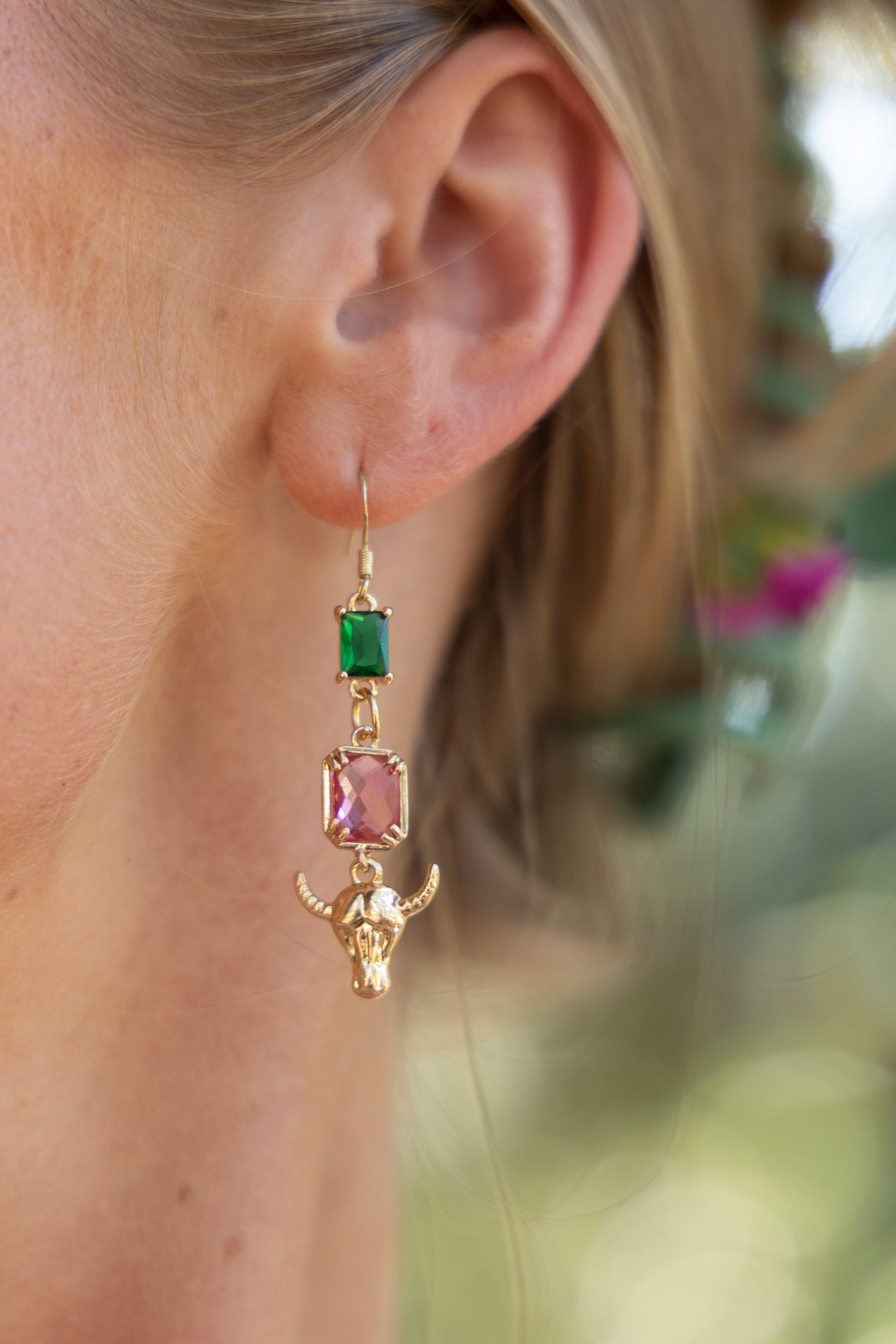 Rainbow Bull Earrings