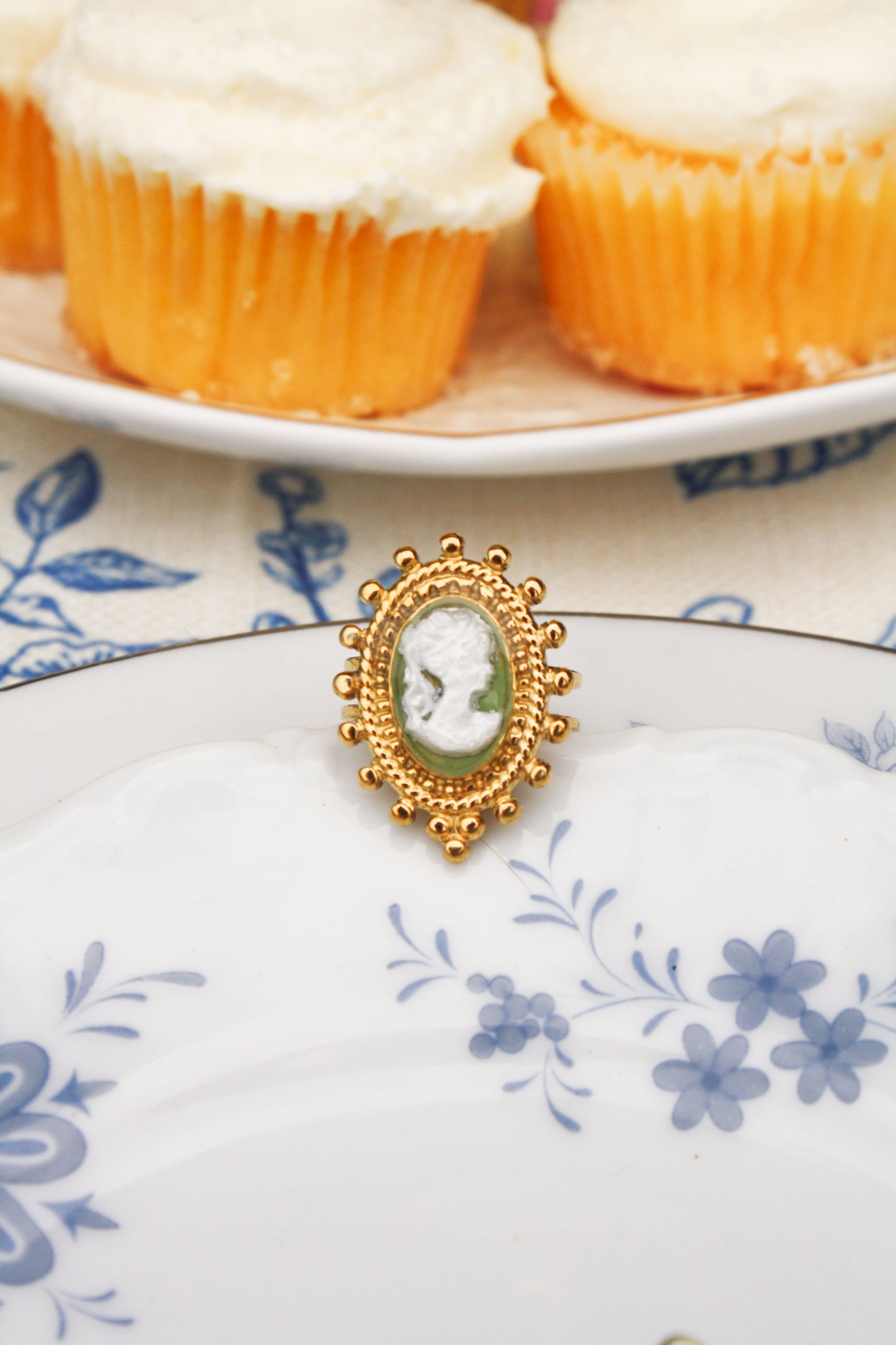 Large Cameo Adjustable ring