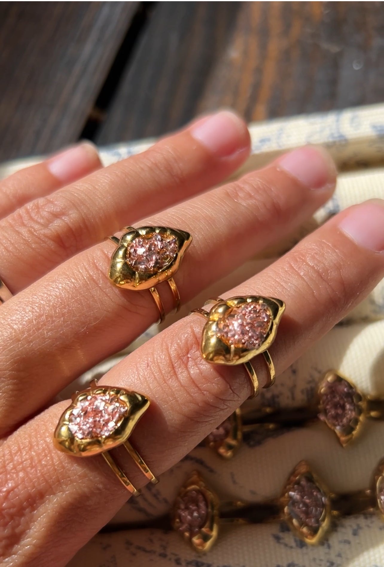 Pretty In Pink Adjustable Ring