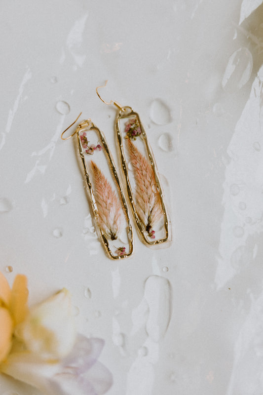 Celosia Flower Earrings