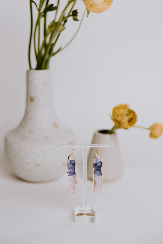 Purple Daisy Earrings